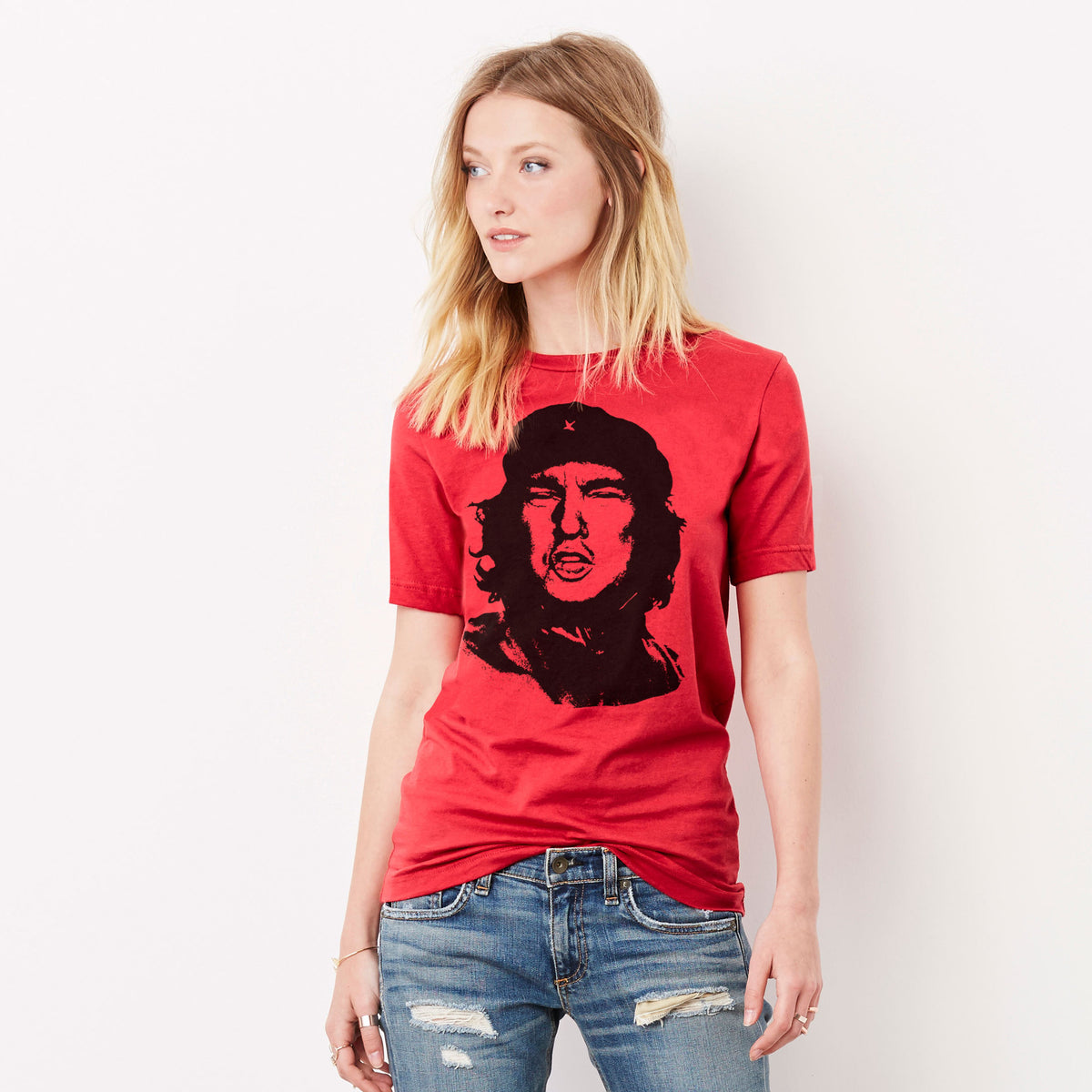 Trump Che shirt on 5&#39;8&quot; female - size medium