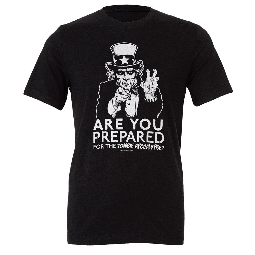 Are You Prepared for the Zombie Apocalypse Uncle Sam T-Shirt
