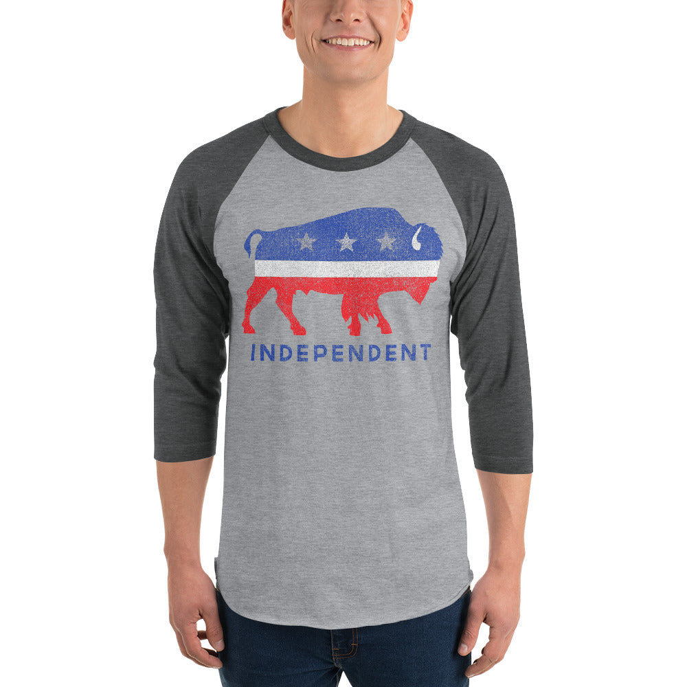 Independent Bison 3/4 sleeve raglan shirt