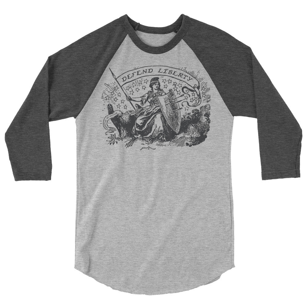 Defend Liberty Vintage 3/4 Sleeve Raglan
