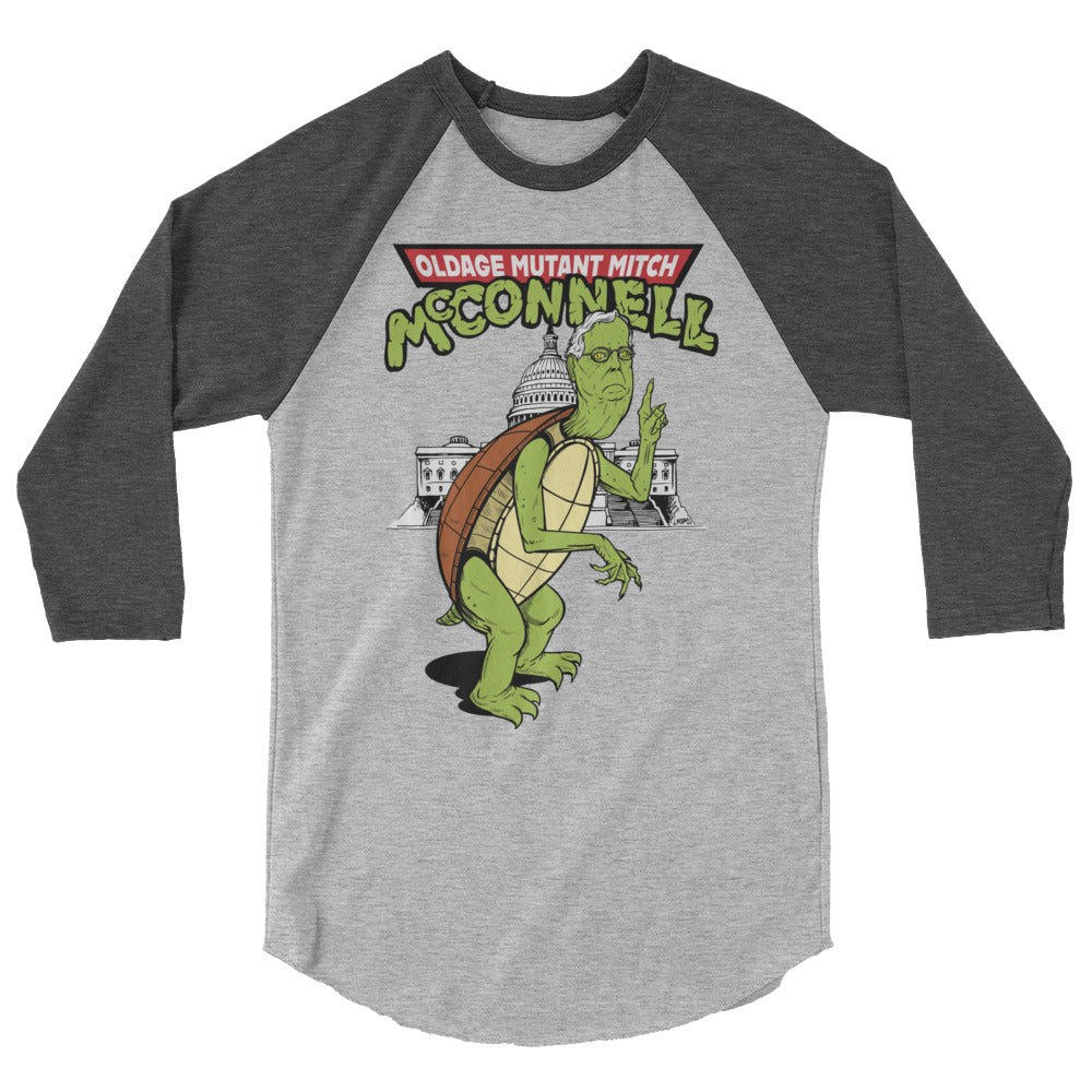 Oldage Mutant Mitch McConnell 3/4 Sleeve Raglan