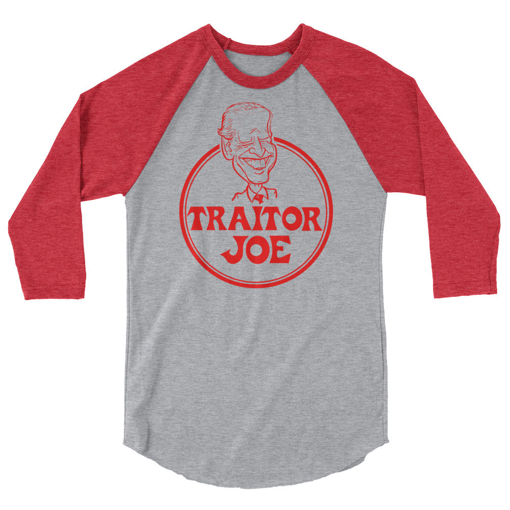 Traitor Joe Biden 3/4 sleeve raglan shirt