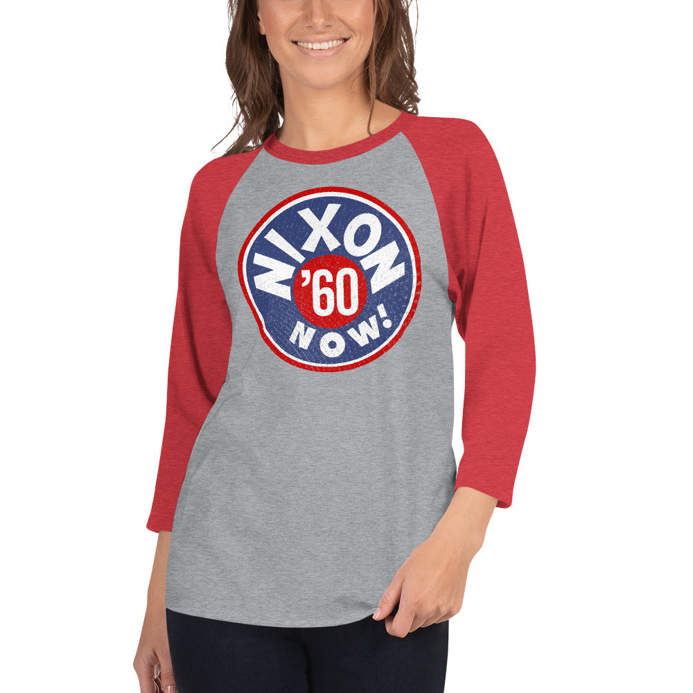 Nixon Now 1960 Retro Campaign Raglan
