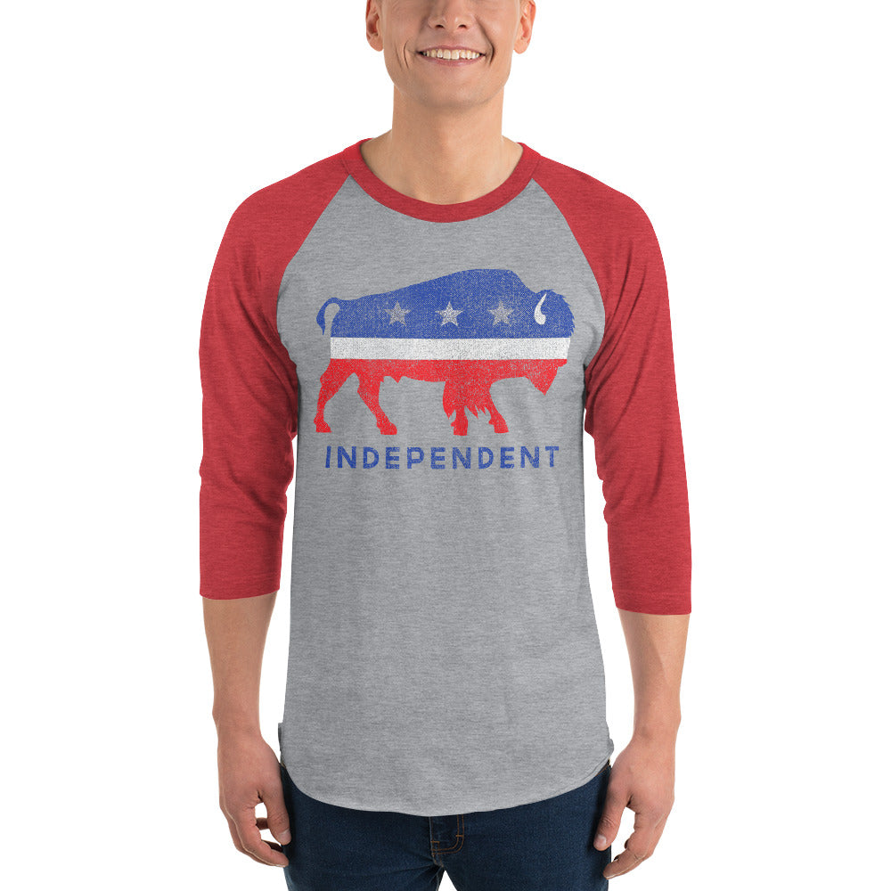 Independent Bison 3/4 sleeve raglan shirt