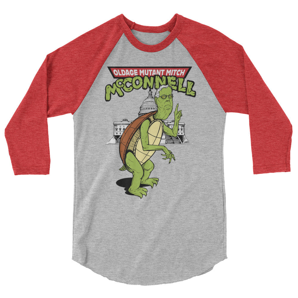 Oldage Mutant Mitch McConnell 3/4 Sleeve Raglan