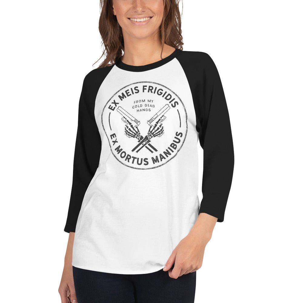 From My Cold Dead Hands Latin Motto 3/4 Sleeve Raglan