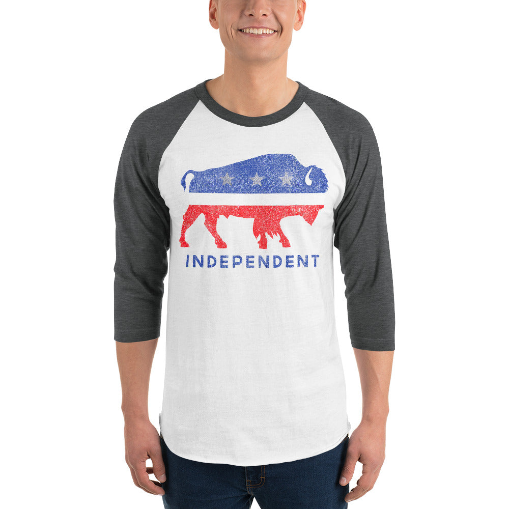 Independent Bison 3/4 sleeve raglan shirt
