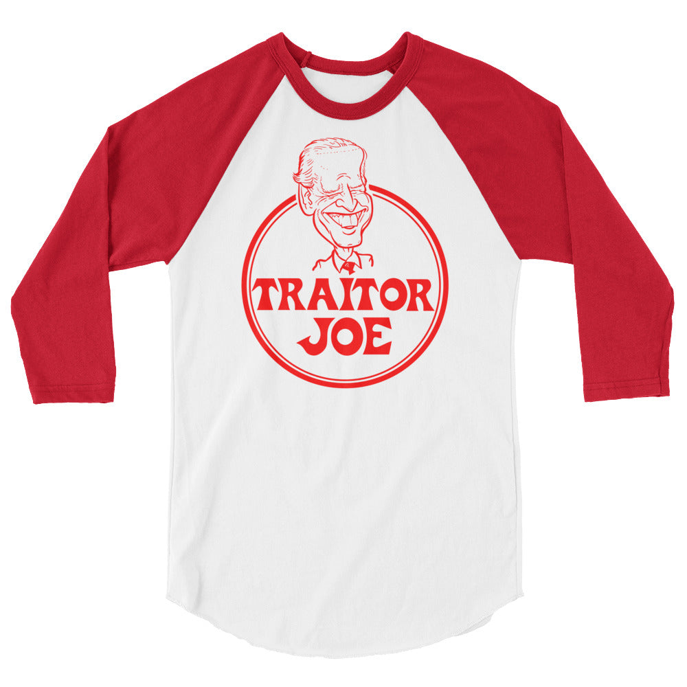 Traitor Joe Biden 3/4 sleeve raglan shirt
