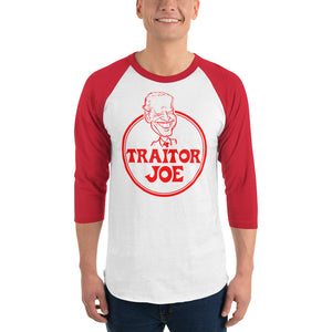 Traitor Joe Biden 3/4 sleeve raglan shirt