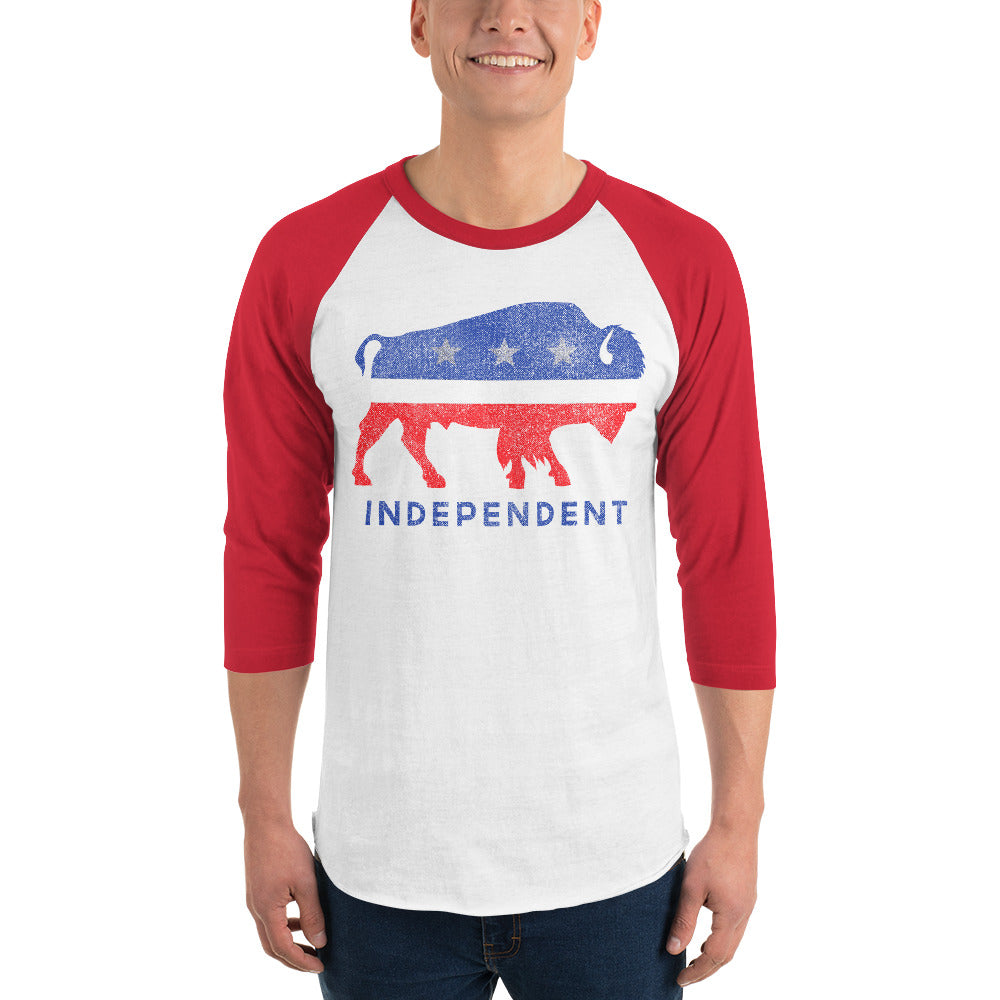 Independent Bison 3/4 sleeve raglan shirt