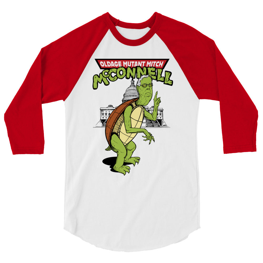 Oldage Mutant Mitch McConnell 3/4 Sleeve Raglan