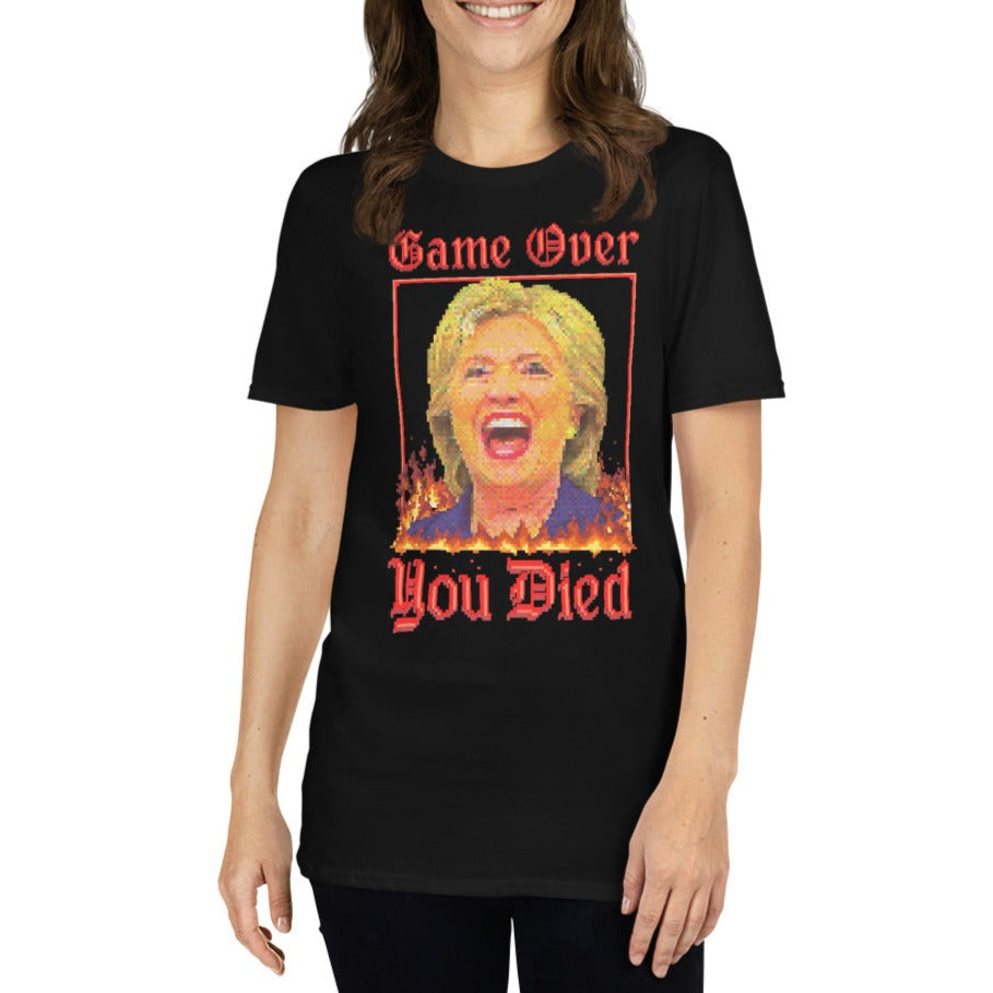 Game Over You Died Hillary 8-Bit Pixel Art T-Shirt