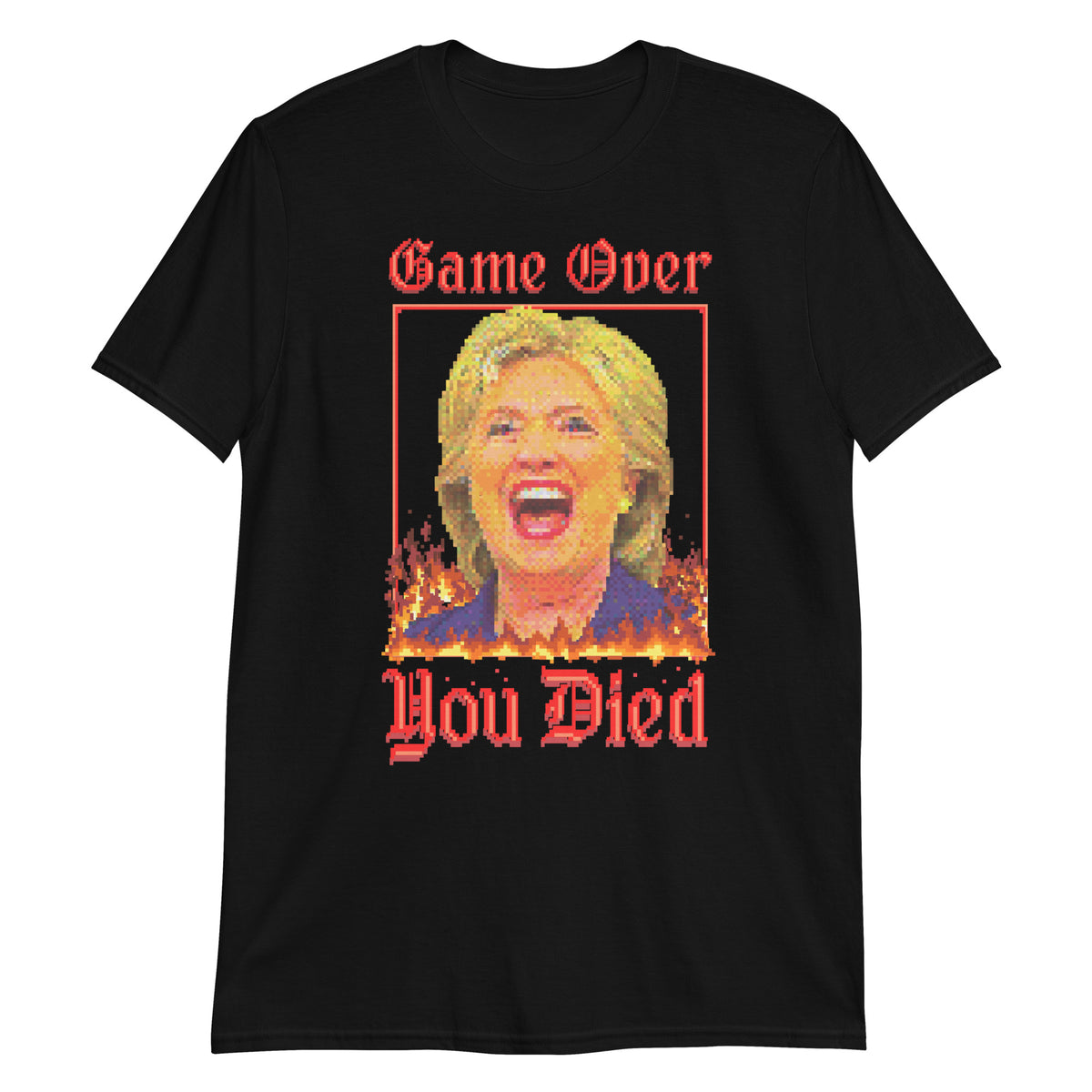 Game Over You Died Hillary 8-Bit Pixel Art T-Shirt
