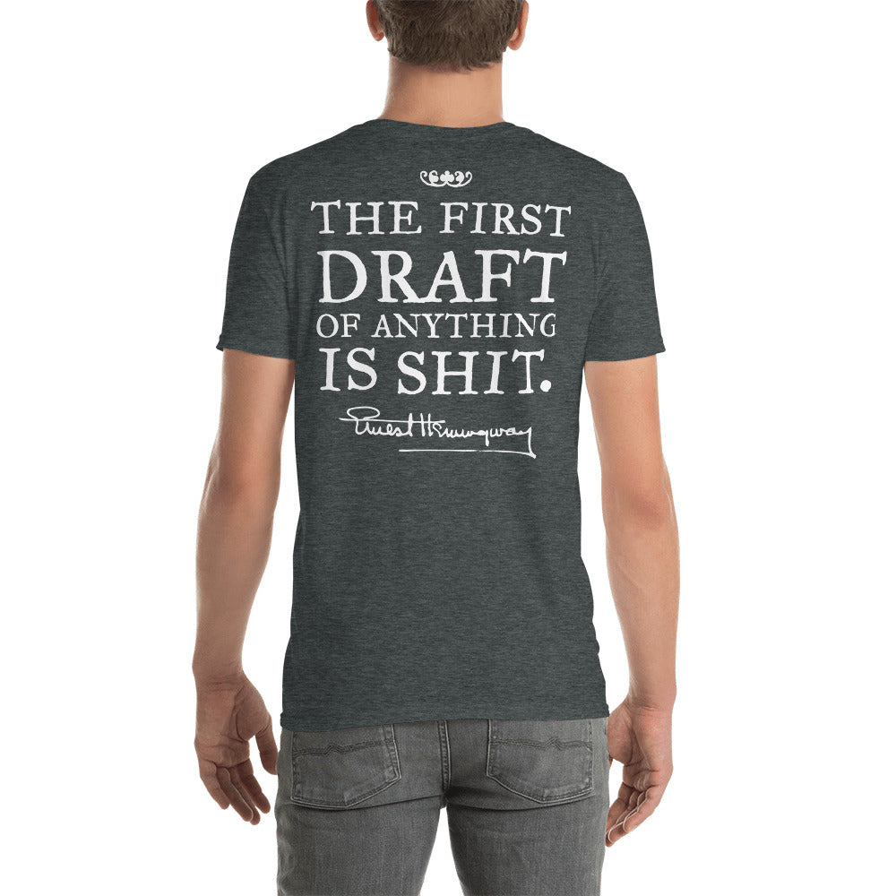 The First Draft of Anything Hemingway Quote Short-Sleeve Unisex T-Shirt