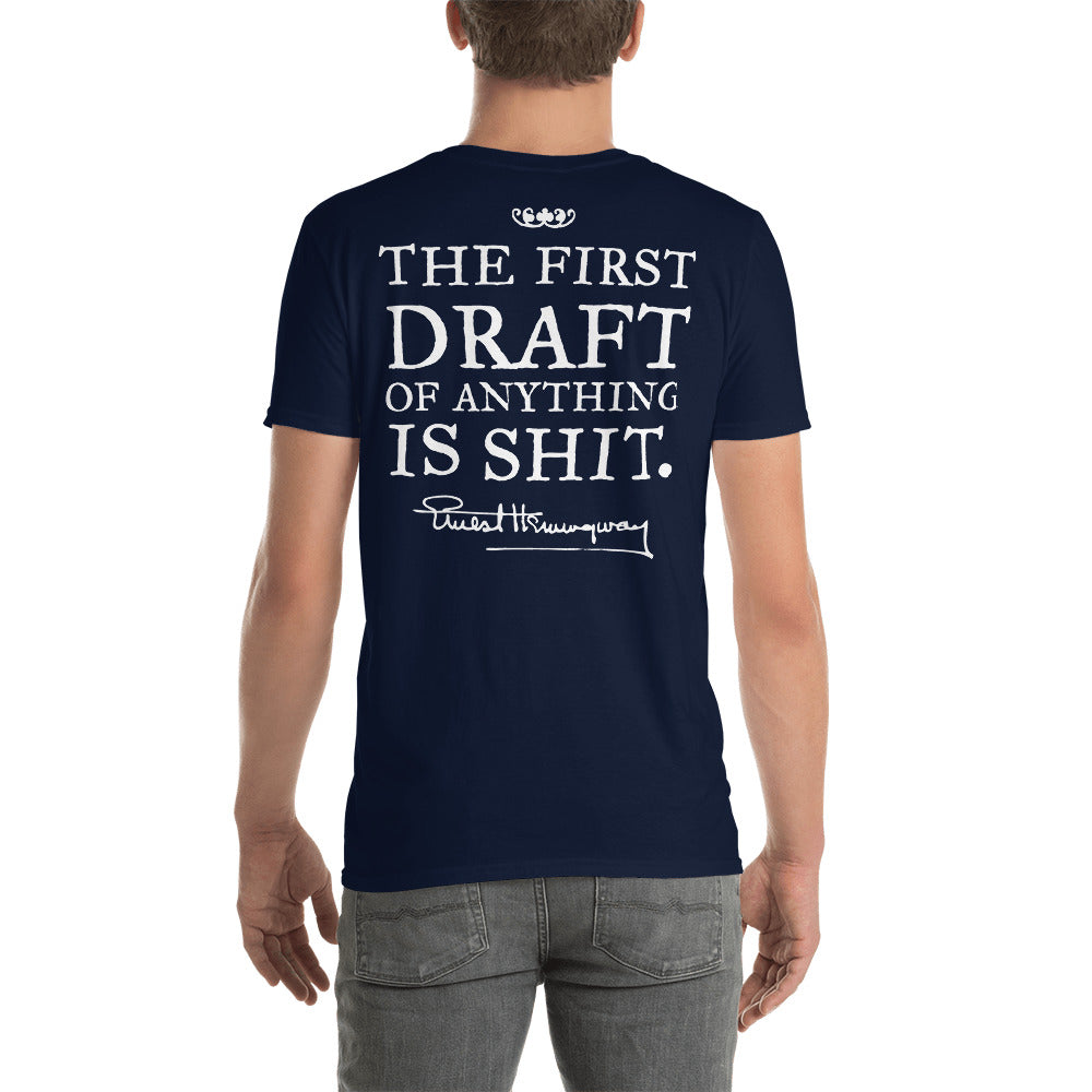 The First Draft of Anything Hemingway Quote Short-Sleeve Unisex T-Shirt