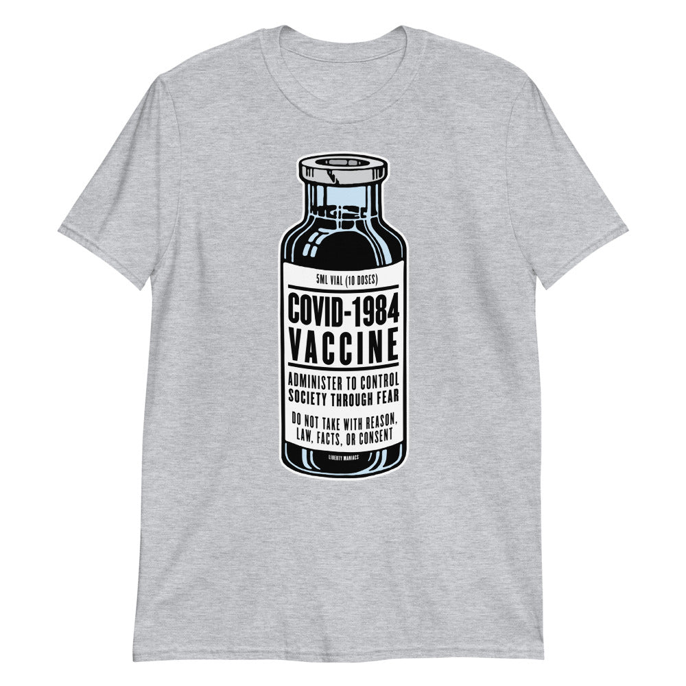 COVID 1984 Vile Vial Short-Sleeve Unisex T-Shirt