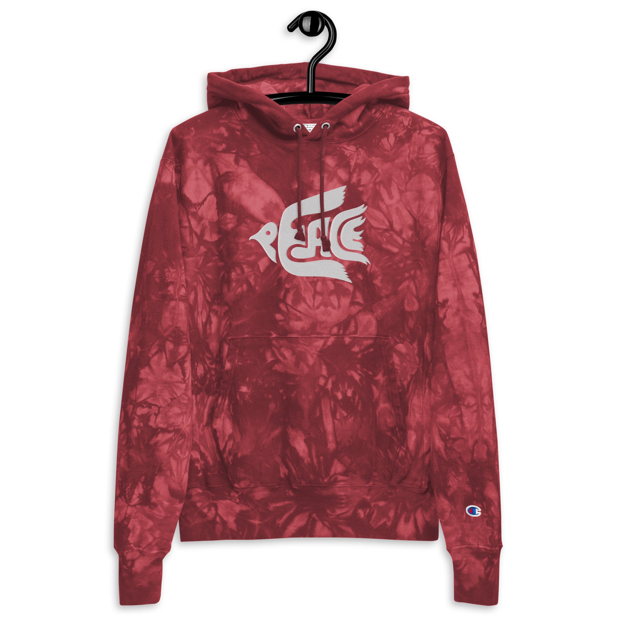 Peace Dove Champion Embroidered  tie-dye hoodie
