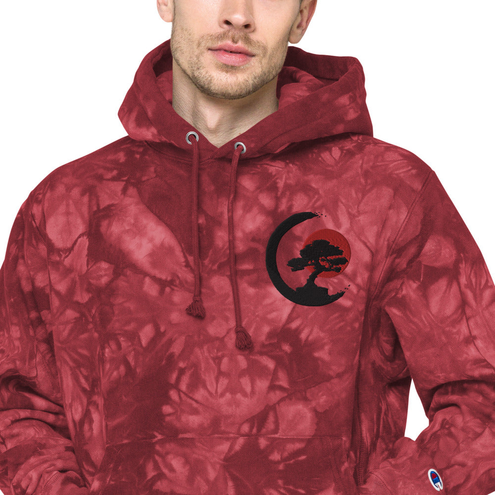 Bonsai Tree Unisex Champion tie-dye hoodie