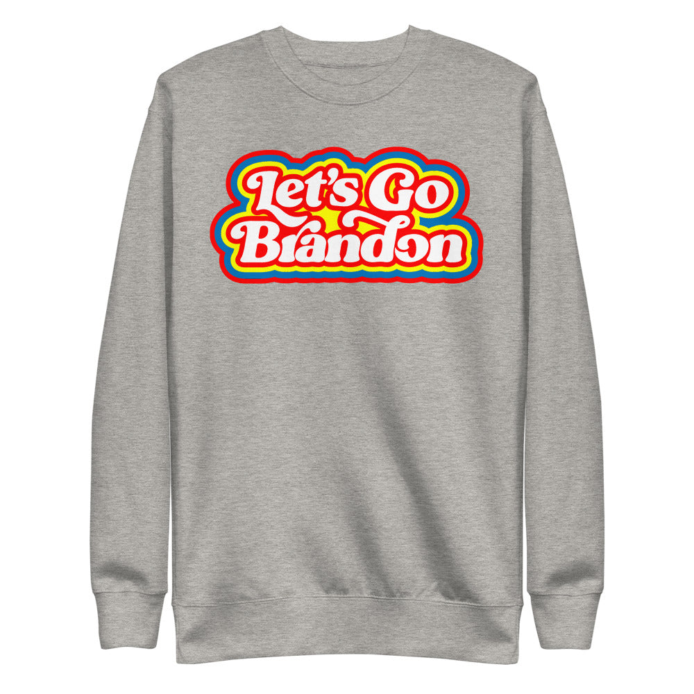 Let&#39;s Go Brandon Unisex Fleece Crewneck Pullover Sweatshirt