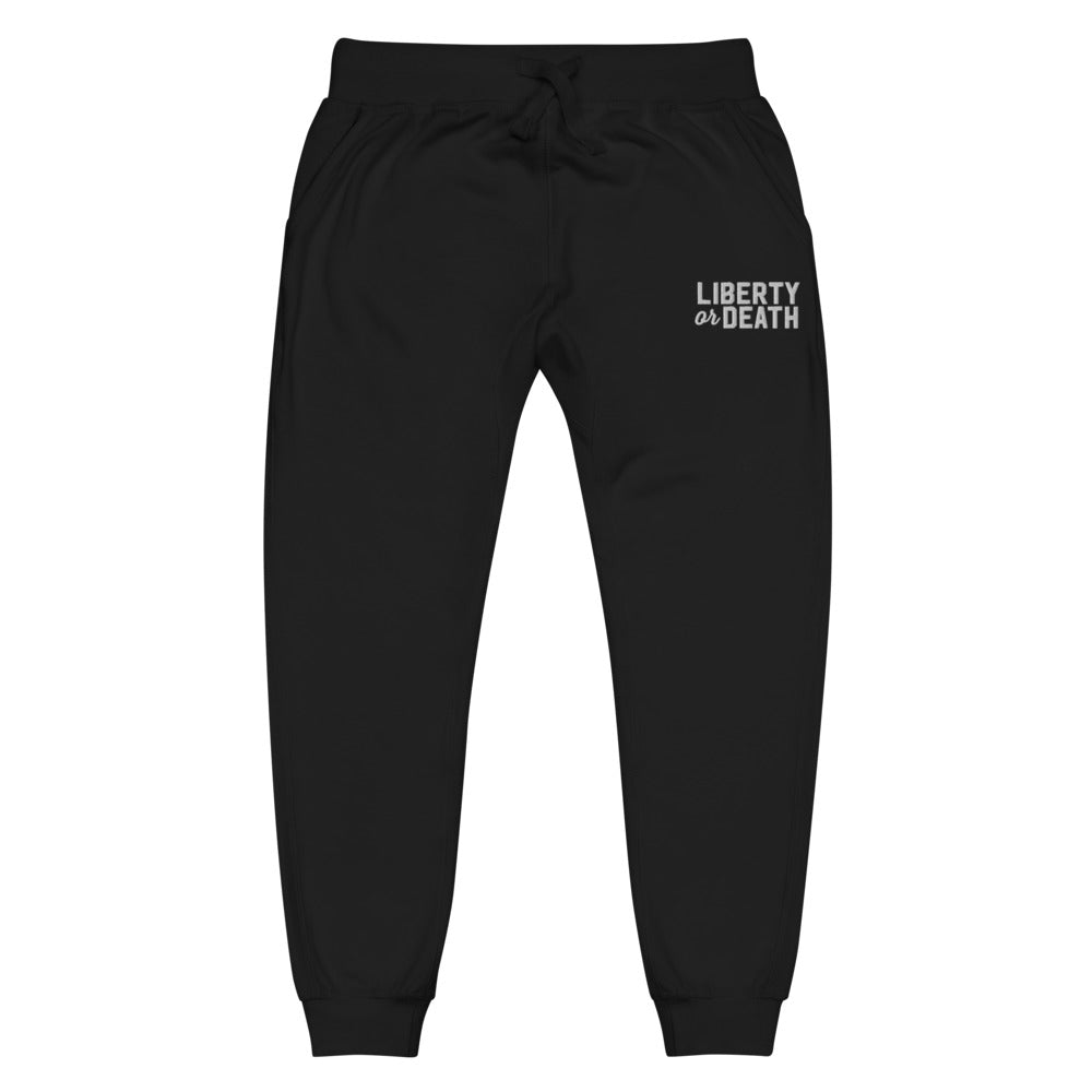 Liberty Or Death Unisex fleece Jogger Embroidered Sweatpants