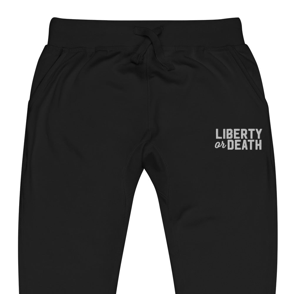 Liberty Or Death Unisex fleece Jogger Embroidered Sweatpants
