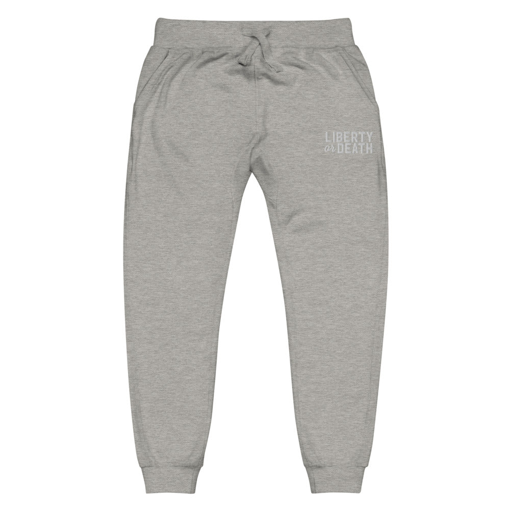 Liberty Or Death Unisex fleece Jogger Embroidered Sweatpants
