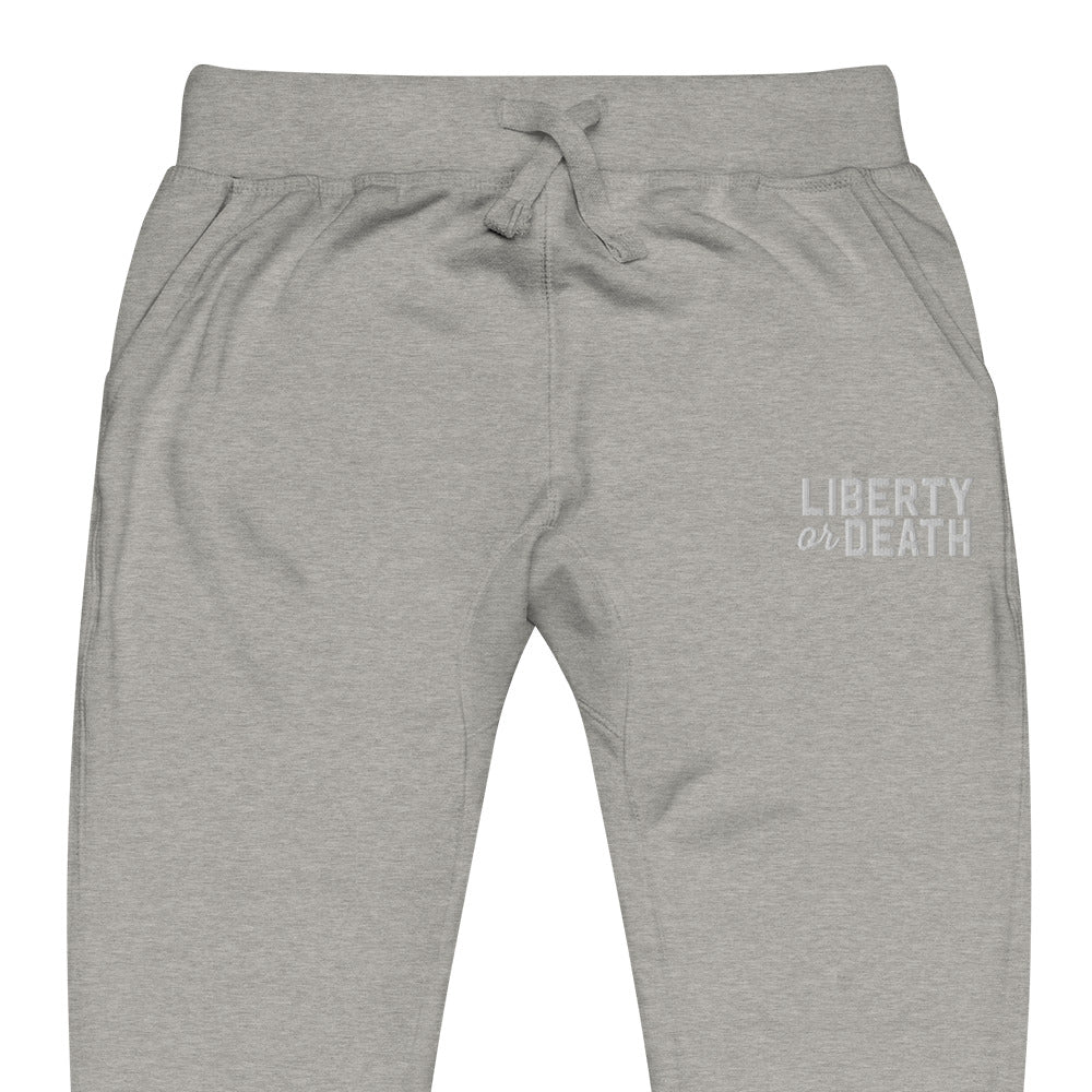 Liberty Or Death Unisex fleece Jogger Embroidered Sweatpants