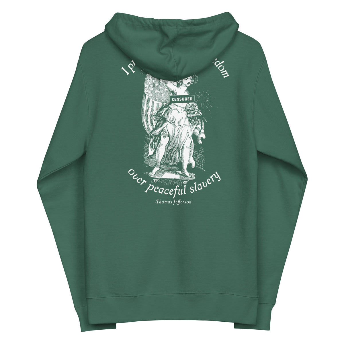Dangerous Freedom Jefferson Quote Unisex  Zip Hoodie