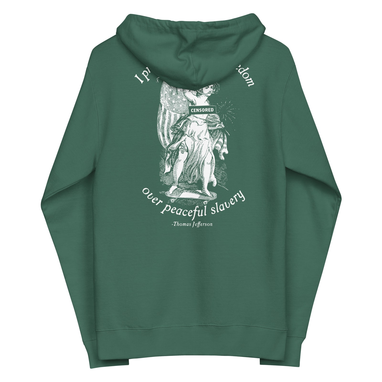 Dangerous Freedom Jefferson Quote Unisex  Zip Hoodie