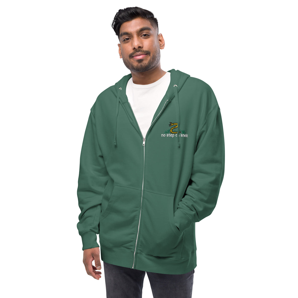 No Step On Snek Fleece Zip Hoodie