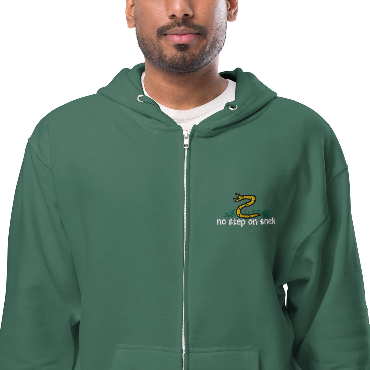 No Step On Snek Fleece Zip Hoodie