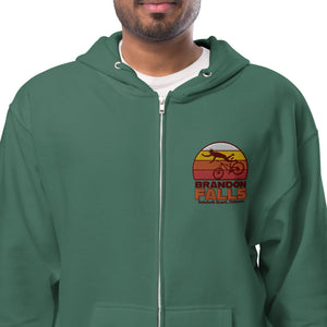 Brandon Falls Embroidered Unisex Fleece Zip Up hoodie