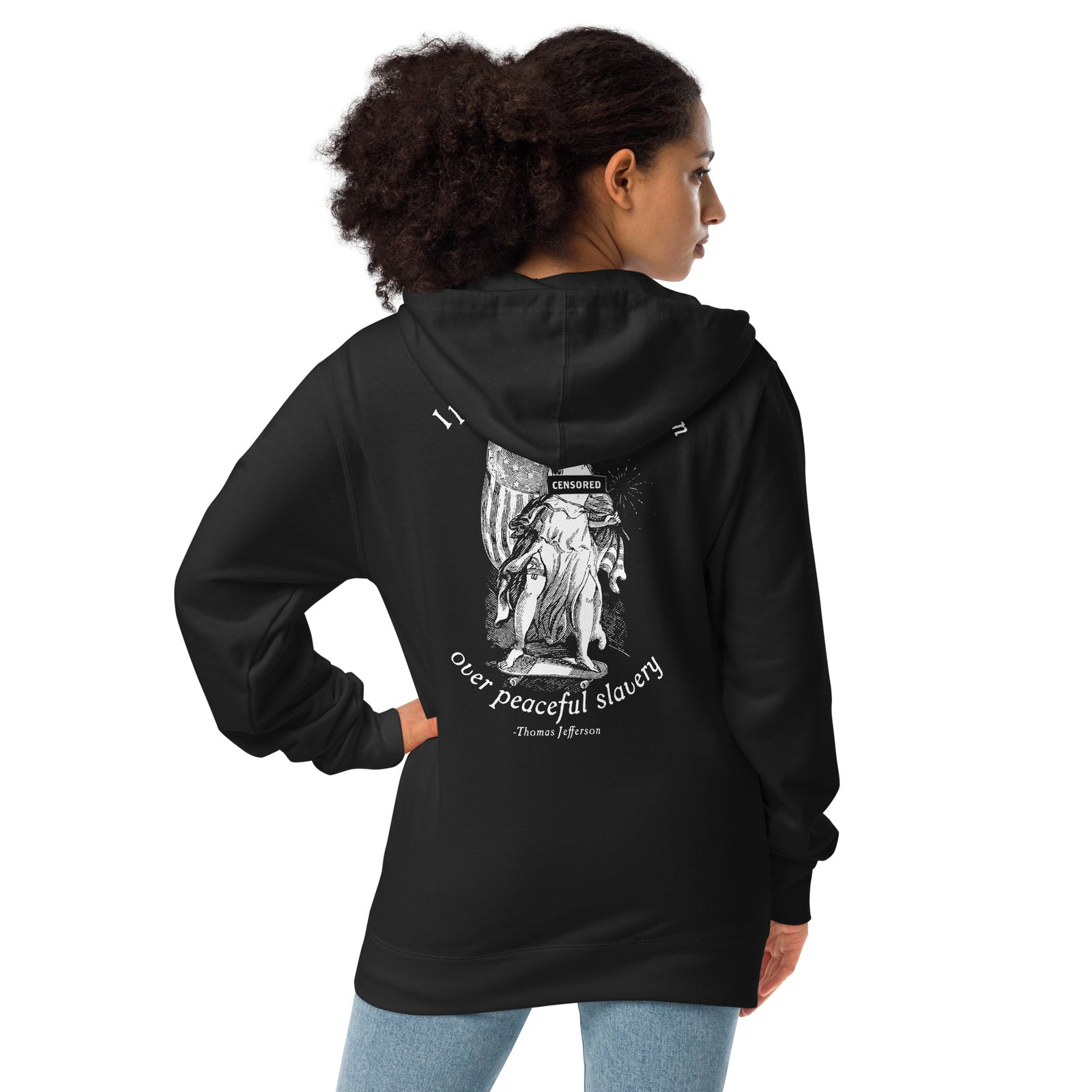 Dangerous Freedom Jefferson Quote Unisex  Zip Hoodie