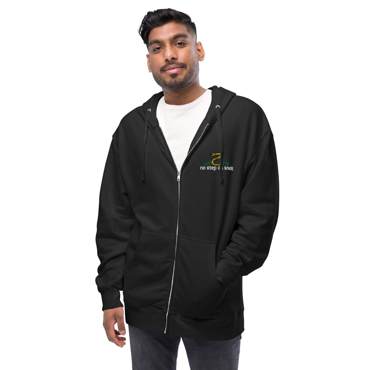 No Step On Snek Fleece Zip Hoodie