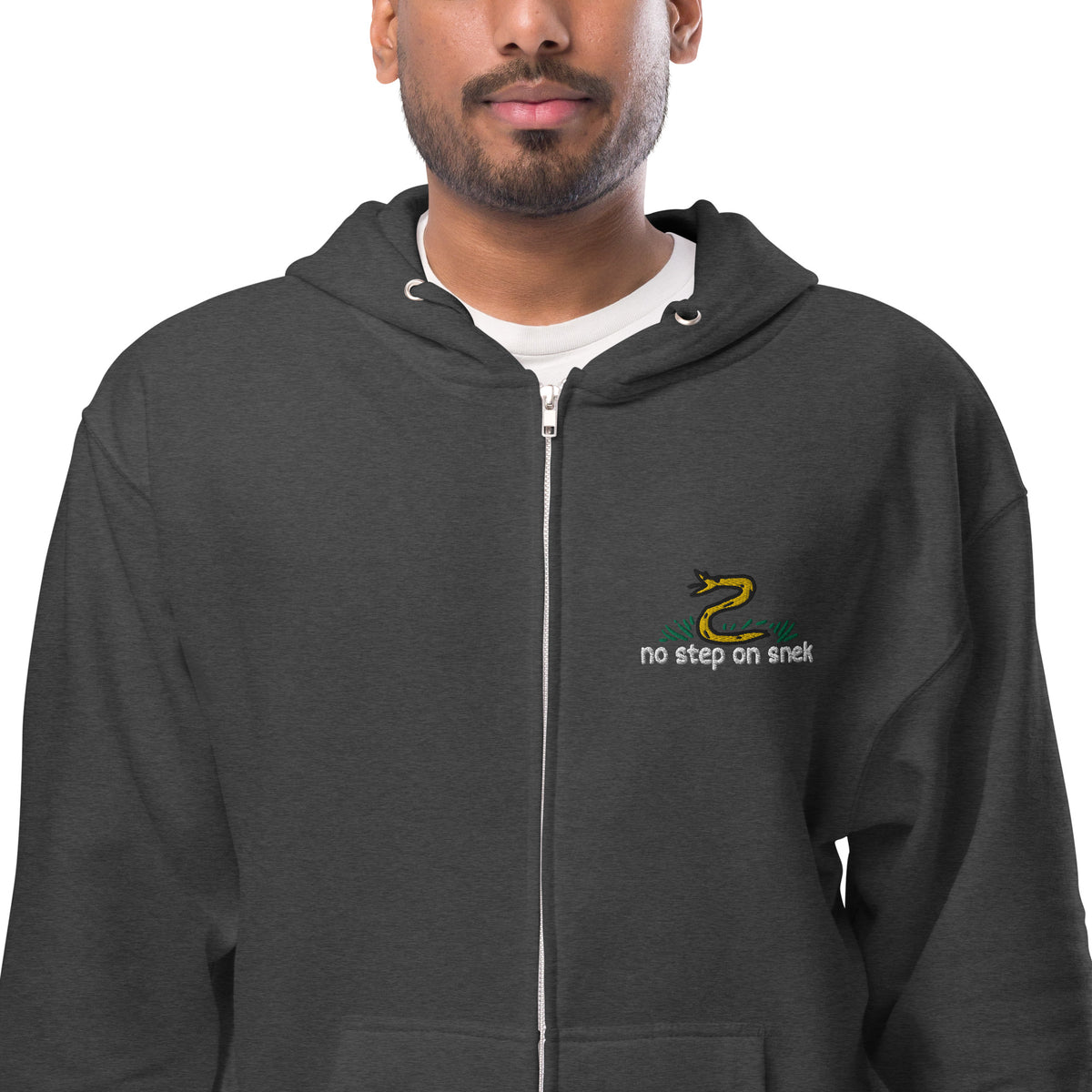 No Step On Snek Fleece Zip Hoodie