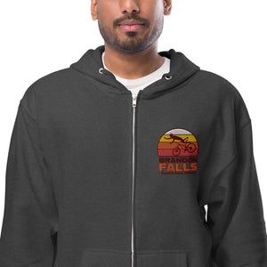 Brandon Falls Embroidered Unisex Fleece Zip Up hoodie