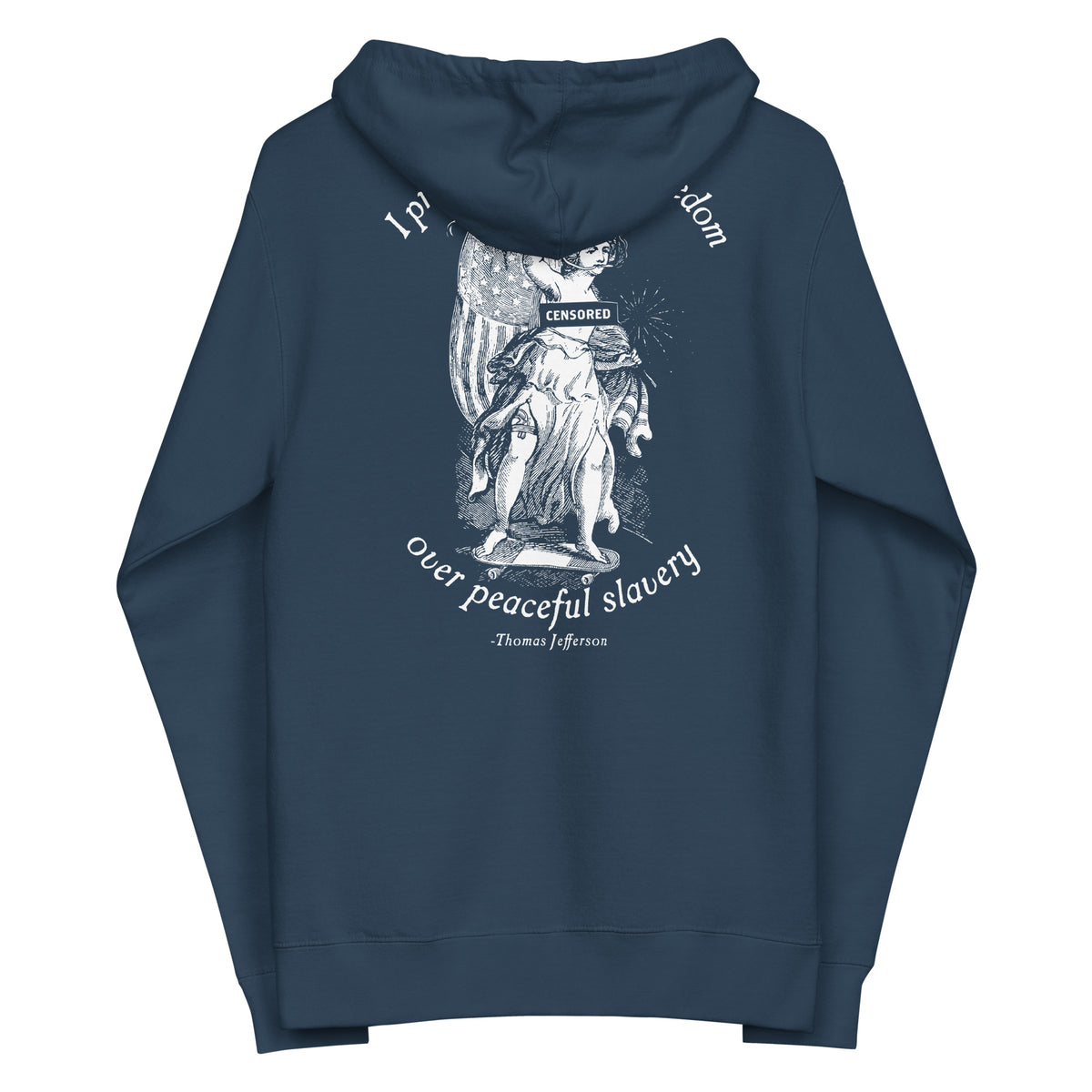 Dangerous Freedom Jefferson Quote Unisex  Zip Hoodie