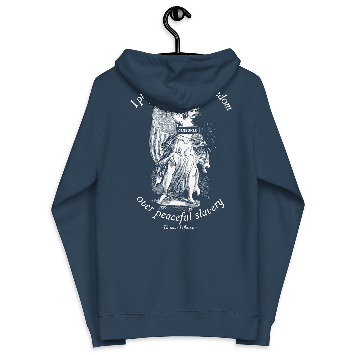 Dangerous Freedom Jefferson Quote Unisex  Zip Hoodie