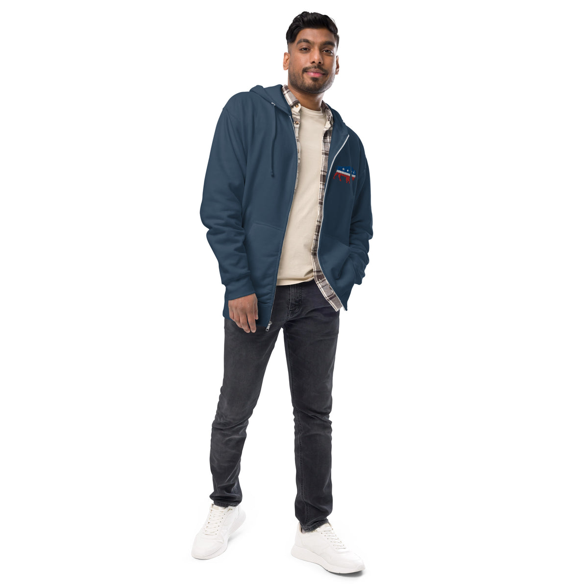 Bison Independent Unisex Fleece Zip Up Hoodie