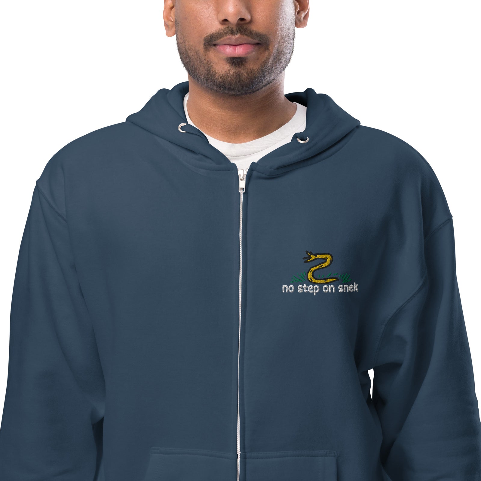 No Step On Snek Fleece Zip Hoodie