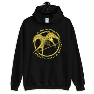 Mockingjay Every Revolution Begins With A Spark Unisex Hoodie