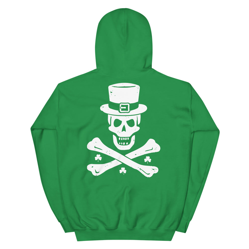 Shamrocks and Crossbones Green Unisex Hoodie