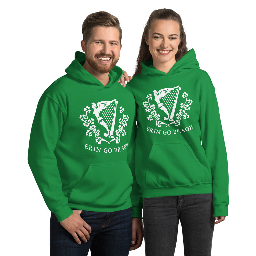 Erin Go Bragh Harp Green Unisex Hoodie