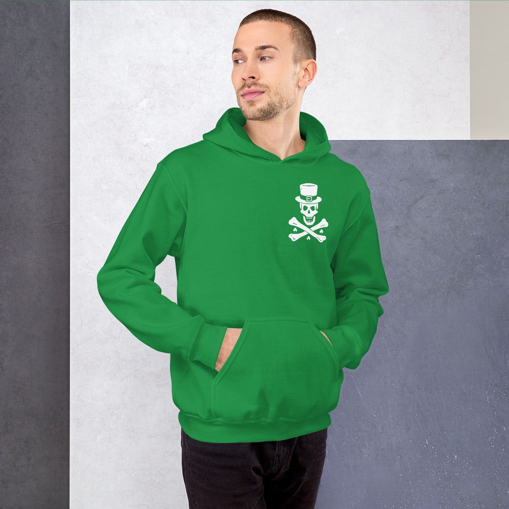Shamrocks and Crossbones Green Unisex Hoodie