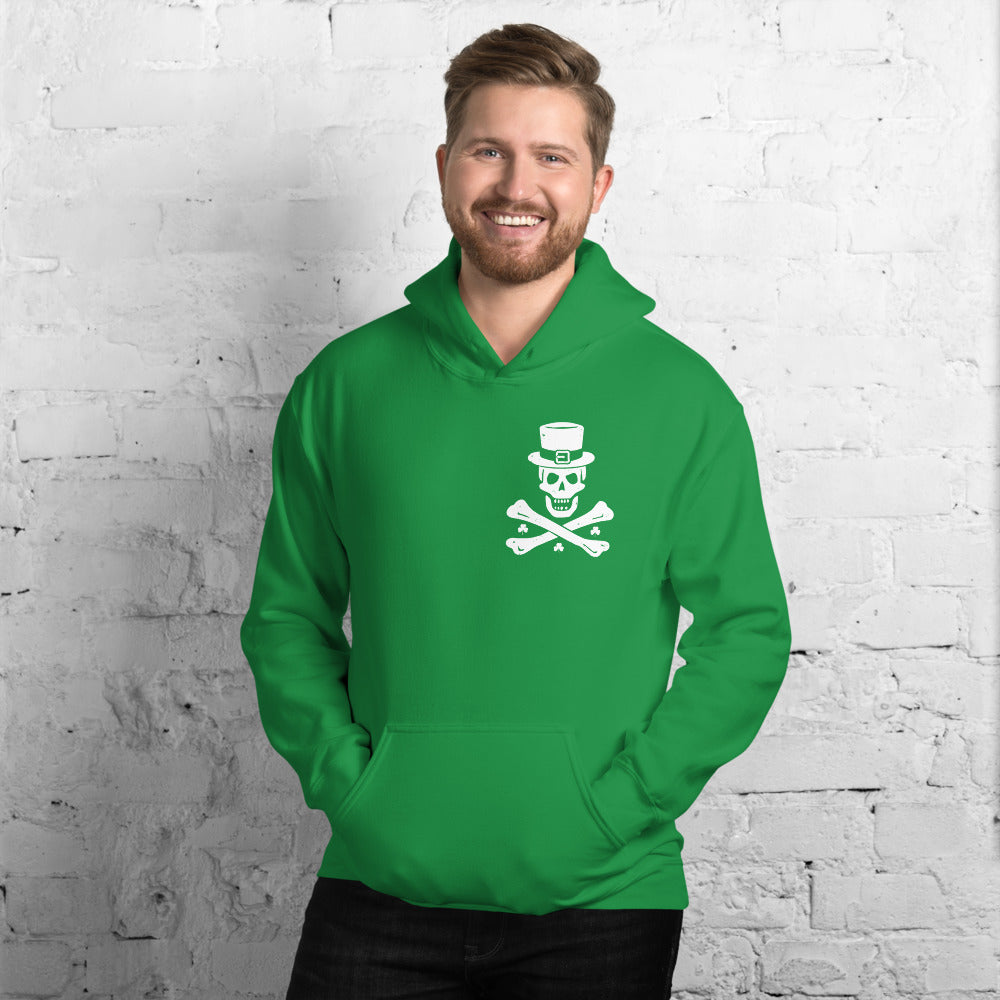 Shamrocks and Crossbones Green Unisex Hoodie