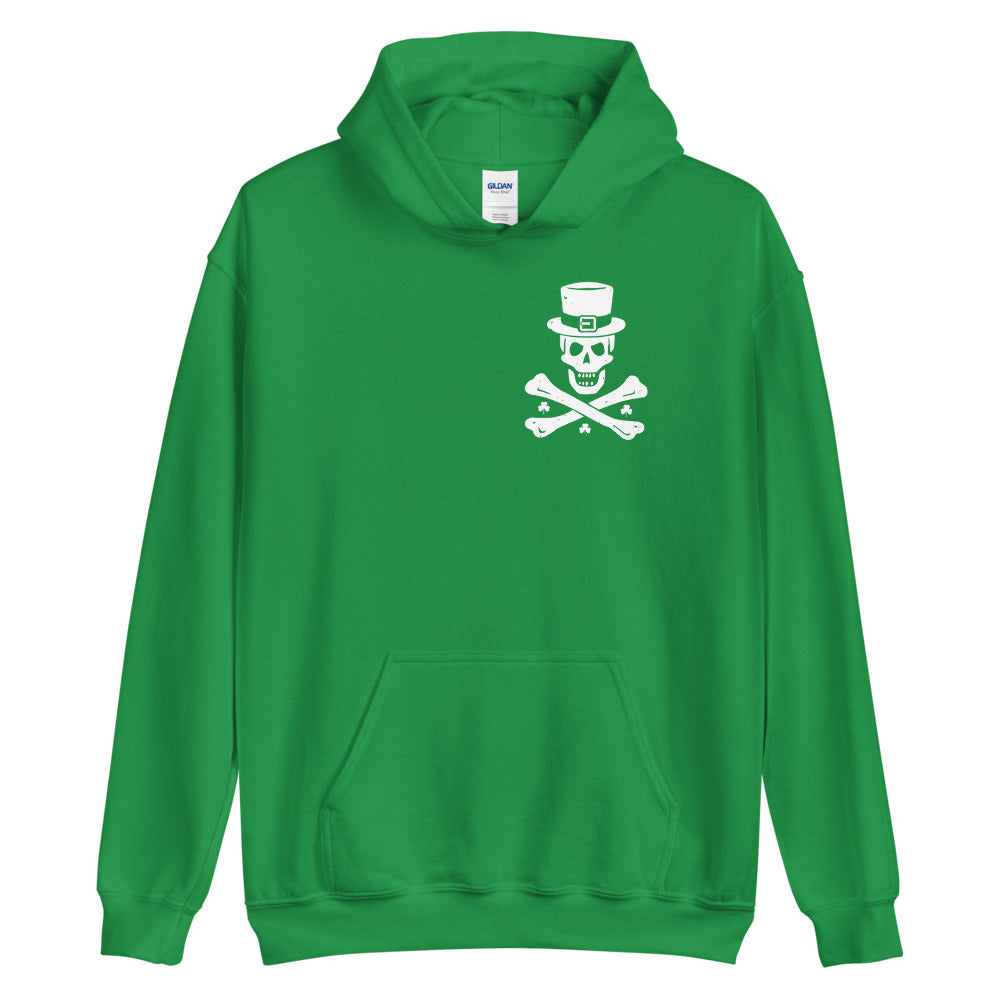 Shamrocks and Crossbones Green Unisex Hoodie