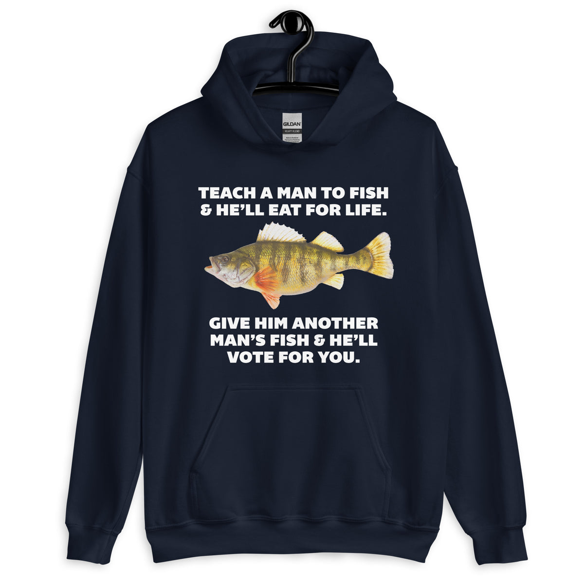 Teach A Man To Fish Hooded Sweatshirt - Liberty Maniacs
