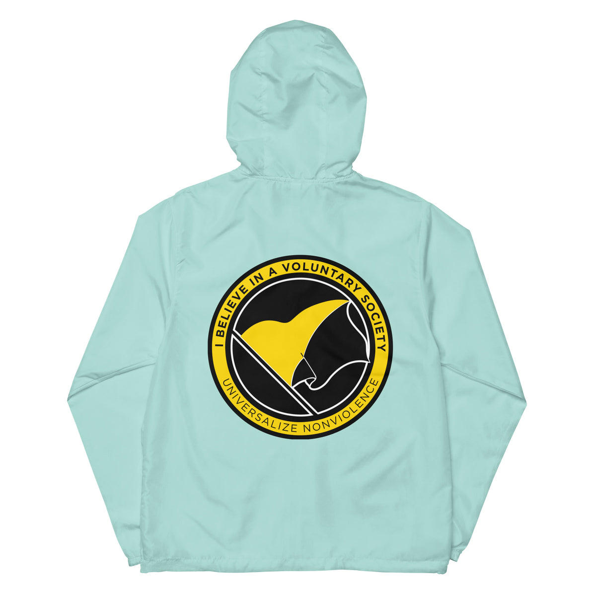 I Believe in a Voluntary Society Voluntaryist Zip Windbreaker