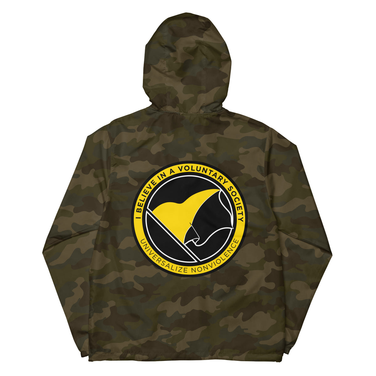 I Believe in a Voluntary Society Voluntaryist Zip Windbreaker