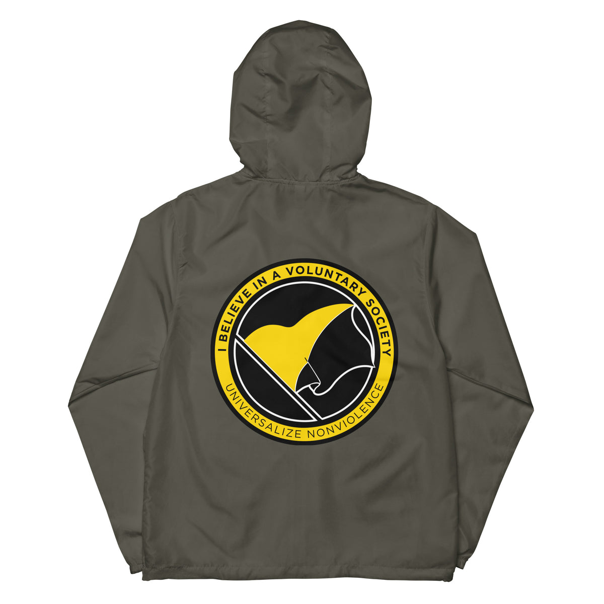 I Believe in a Voluntary Society Voluntaryist Zip Windbreaker